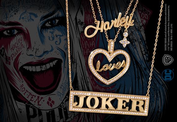 Harley Quinn Loves The Joker Necklace Set